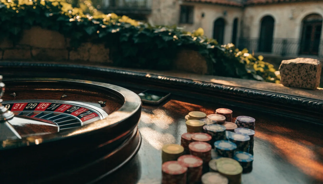 Stol za rulet s ulošcima u casinu u Hrvatskoj