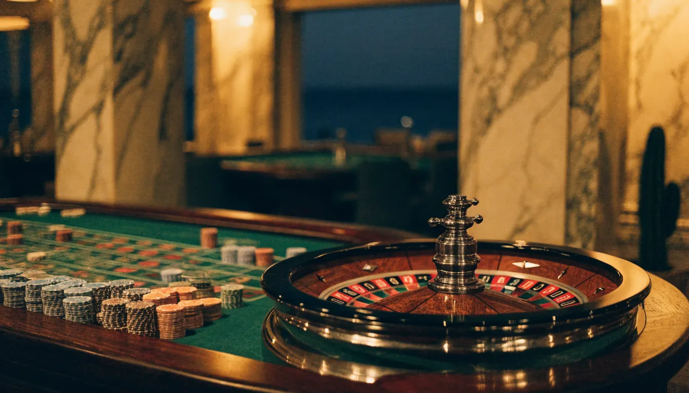 Elegantni stol za rulet u hrvatskom casinu
